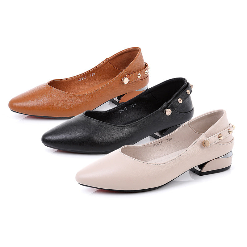 Women's Low-cut Low Pumps Comfortable Authentic Small Women's Shoes