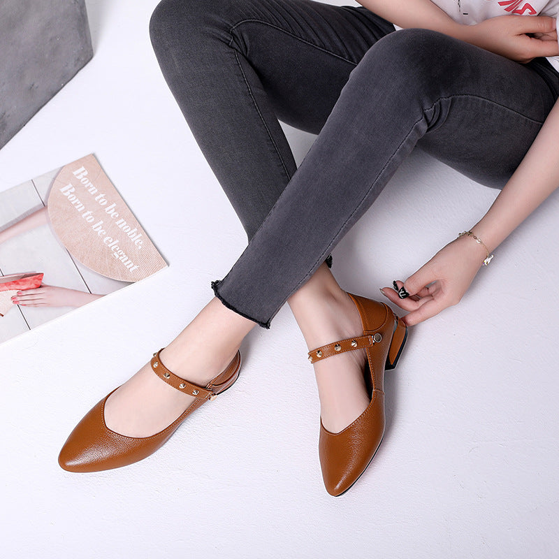 Women's Low-cut Low Pumps Comfortable Authentic Small Women's Shoes