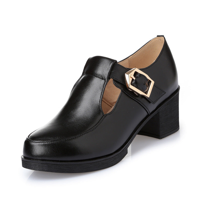 Women's Single Mid Chunky Plus Size Lining Heels