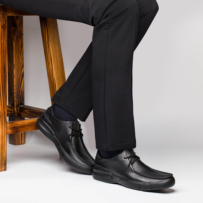 Men's First Layer Cowhide Breathable Hiking Low-cut Casual Shoes