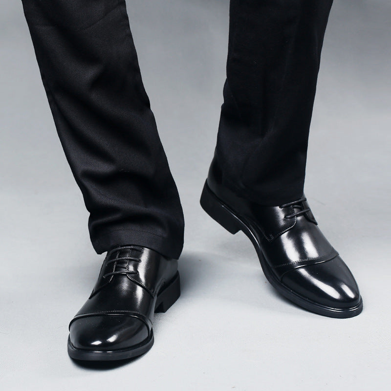 Men's Wear Plus Size Cowhide Dad Korean Leather Shoes