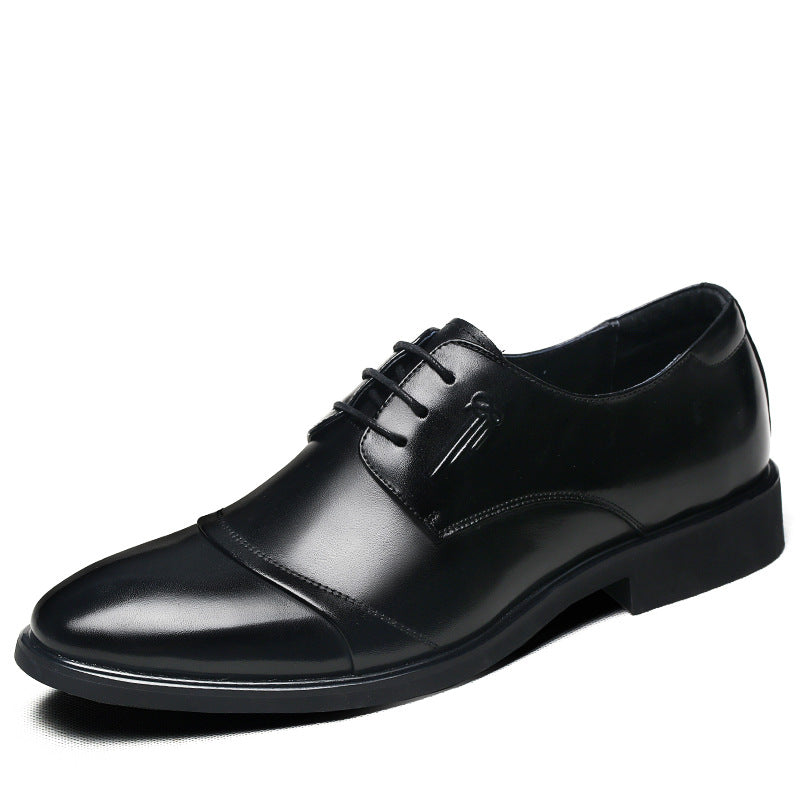 Men's Wear Plus Size Cowhide Dad Korean Leather Shoes