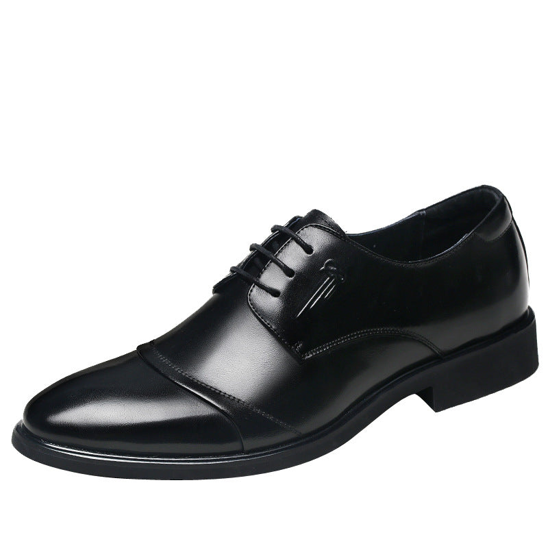 Men's Wear Plus Size Cowhide Dad Korean Leather Shoes