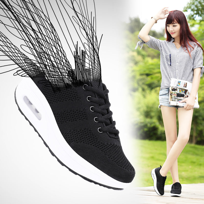 Women's Breathable Sports Korean Style Platform Shake Casual Shoes