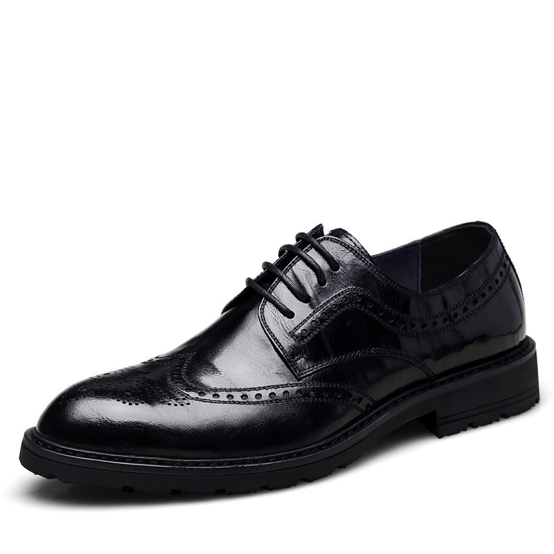 Men's Brogue Korean Autumn Genuine England Style Leather Shoes
