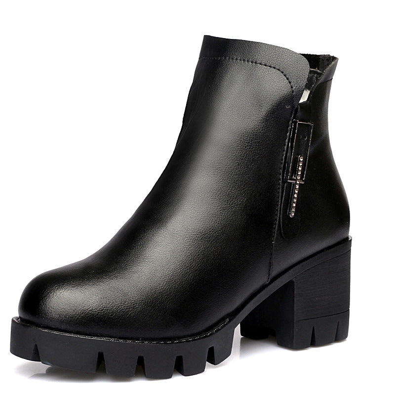 Women's Winter Fleece-lined Thickened Waterproof Short Northeast Women's Shoes