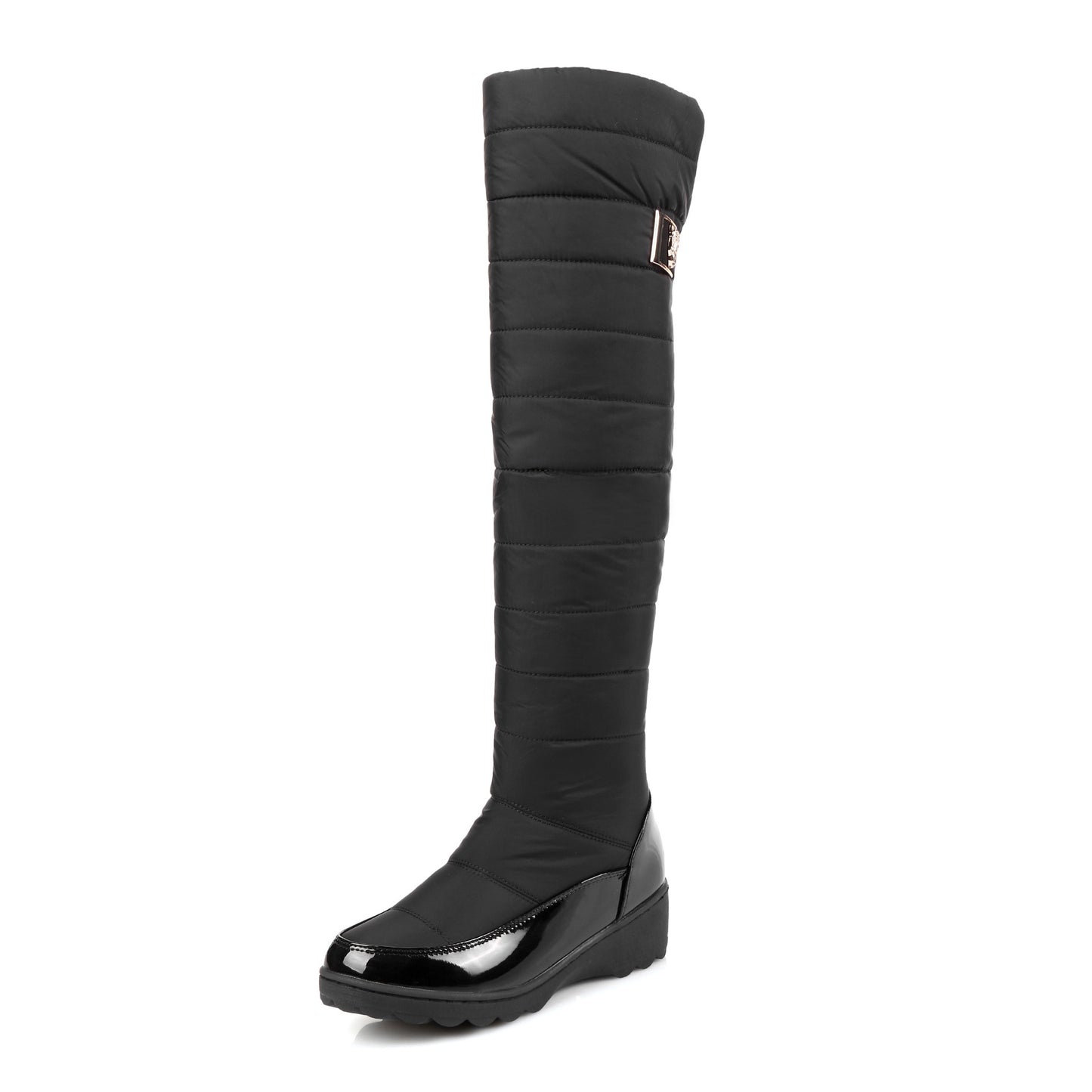 Down Cloth Thick Fur Wedge Leisure Boots
