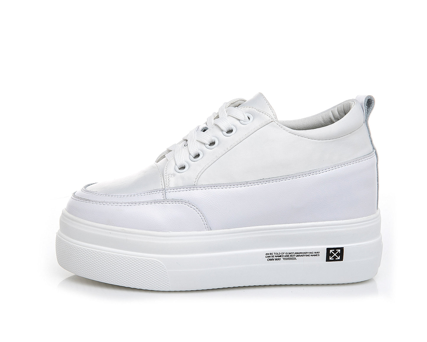 Women's White Korean Height Increasing Insole Small Size Women's Casual Shoes