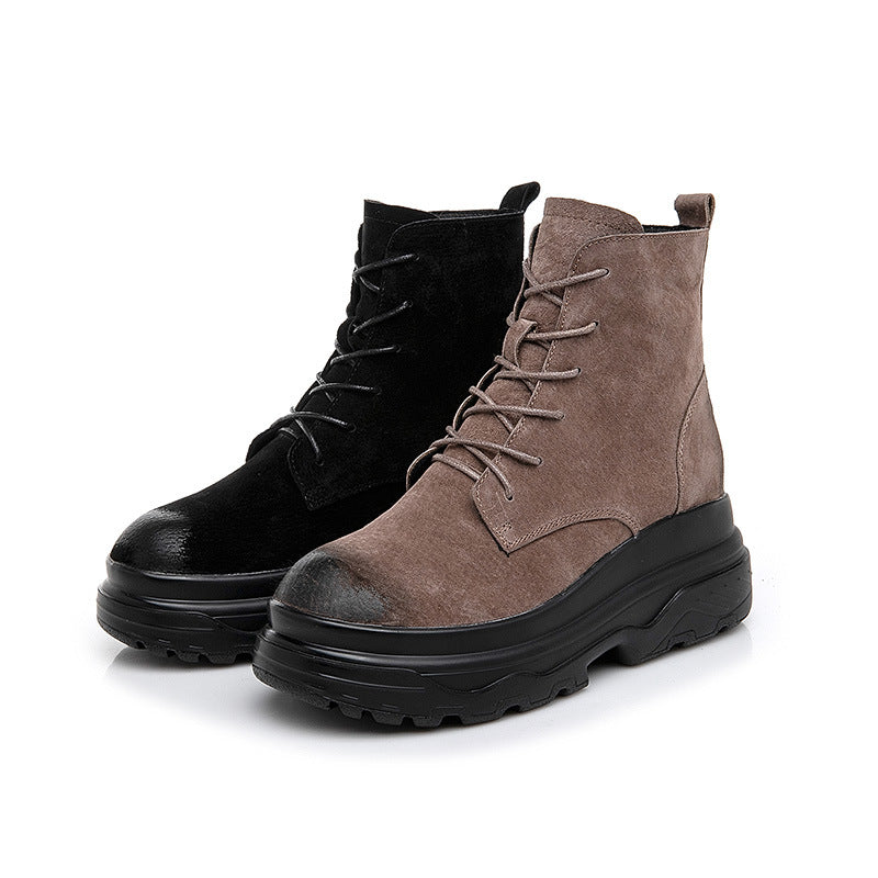 Women's Fleece Lined Thermal Matte Hight Increasing Boots