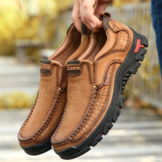 Men's Plus Size Handmade Leisure Male Dad Leather Shoes