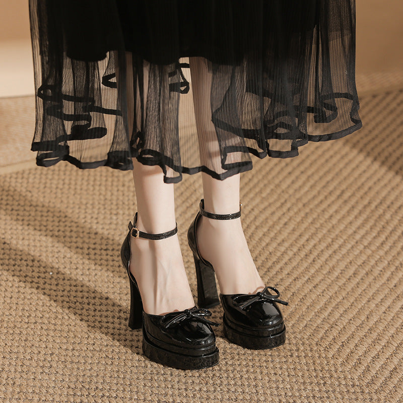 Jane High Wedding Waterproof Platform Sexy Super Barbie Small Half Heels