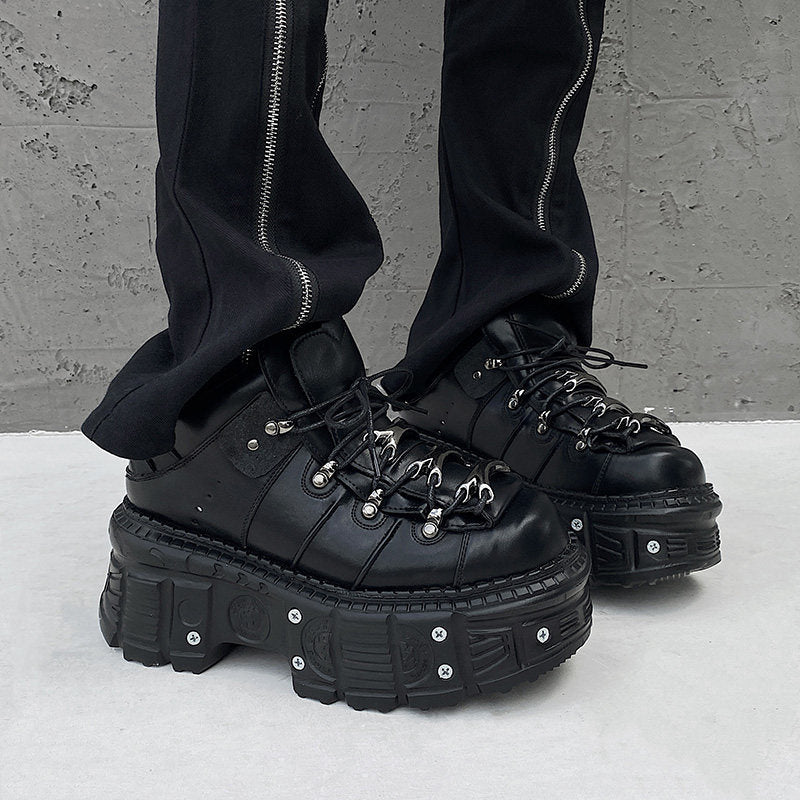 Men's Street American Metal Punk Retro Minority Design Fried Men's Shoes