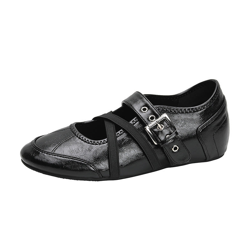 Invisible Height Increasing Insole Ballet Vintage Low-cut Pumps French Women's Casual Shoes