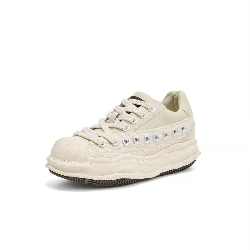 Women's Height Increasing Insole Shell Toe Dissoed Spring Versatile Thick Bottom Women's Casual Shoes