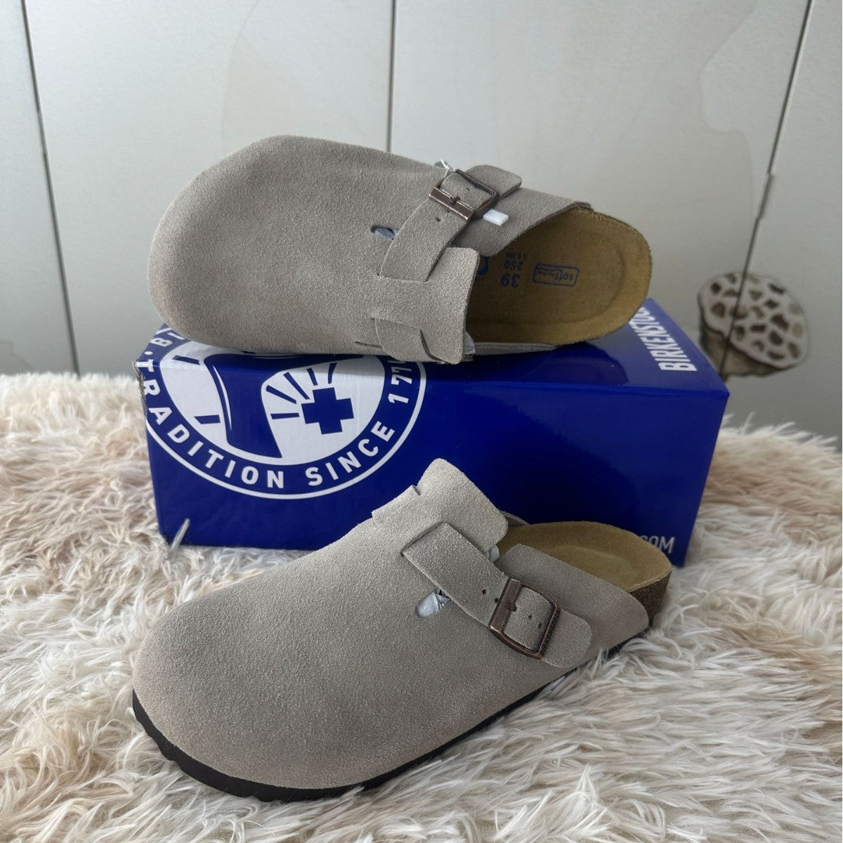 Women's & Men's Half Toe Cap Cork Sole Genuine Thick Slippers