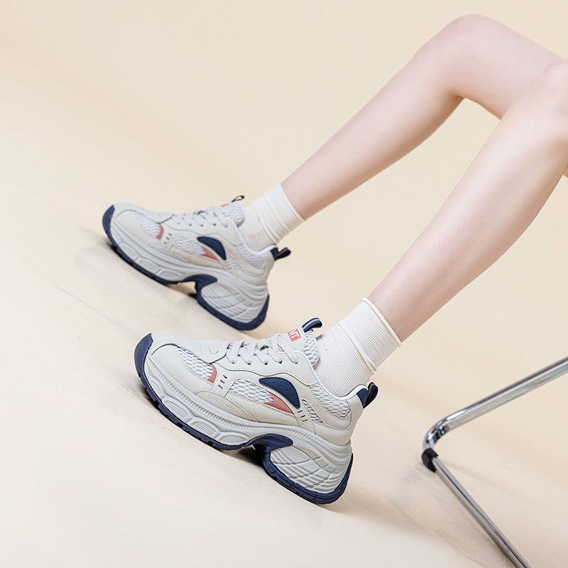 Women's Spring Thick Bottom Heightened Daddy Breathable Women's Shoes