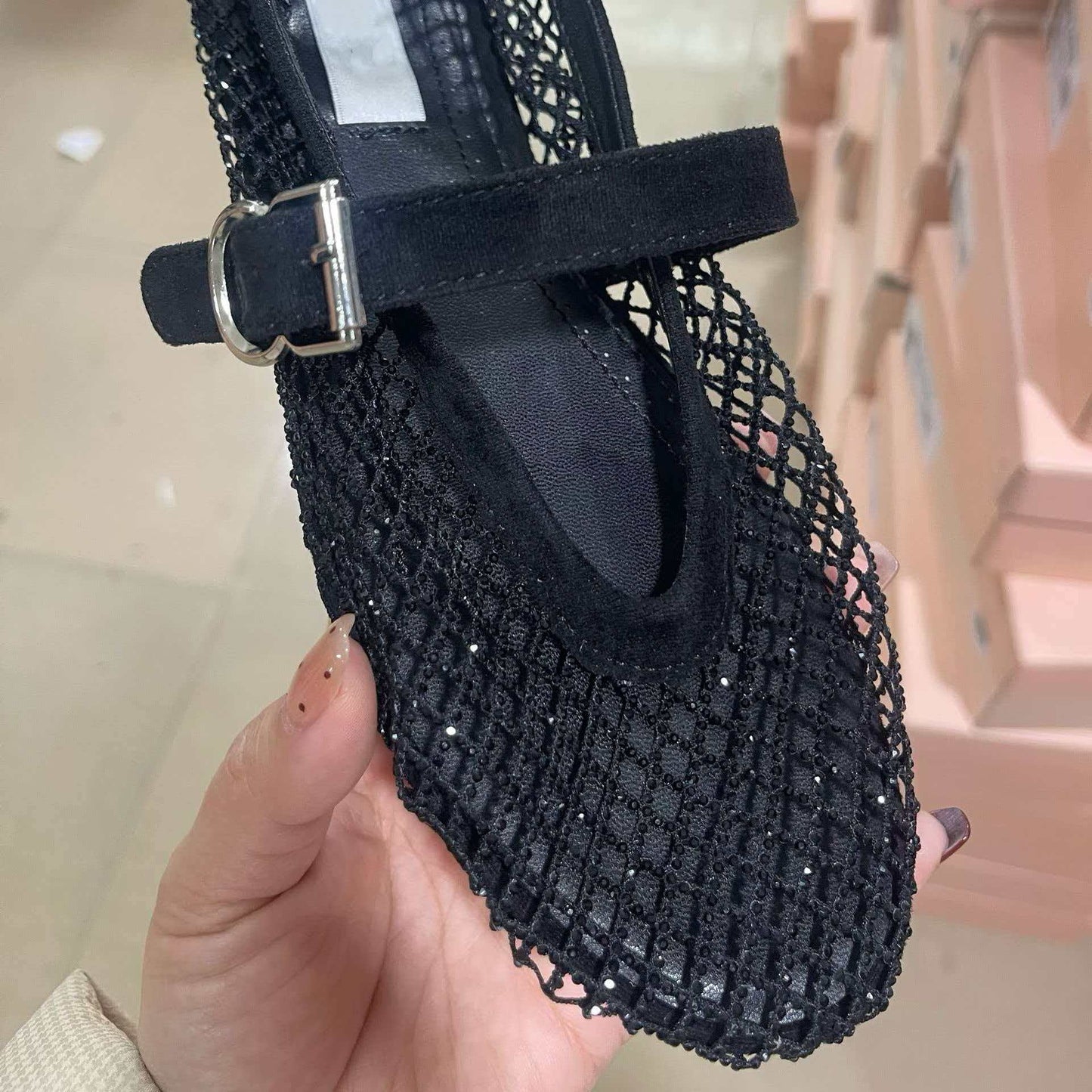 Mary Jane Female Galaxy Stars Fishnet Women's Casual Shoes