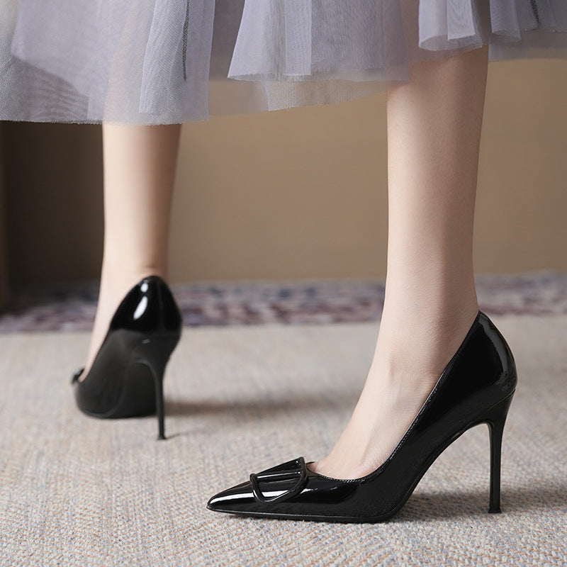 Women's Pumps Pointed Toe Shallow Mouth Stiletto High Not Tired Feet Heels