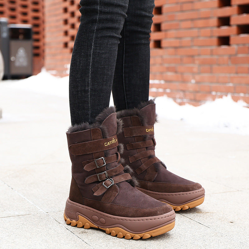 Women's Warm Northeast China Cotton Plus Veet Winter Boots