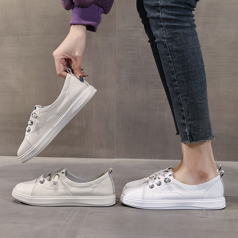 Women's First Layer Cowhide Easy Wear Summer Genuine Casual Shoes
