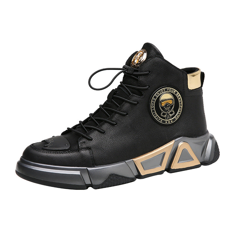 Men's Authentic Trendy Winter First Layer Cowhide Boots