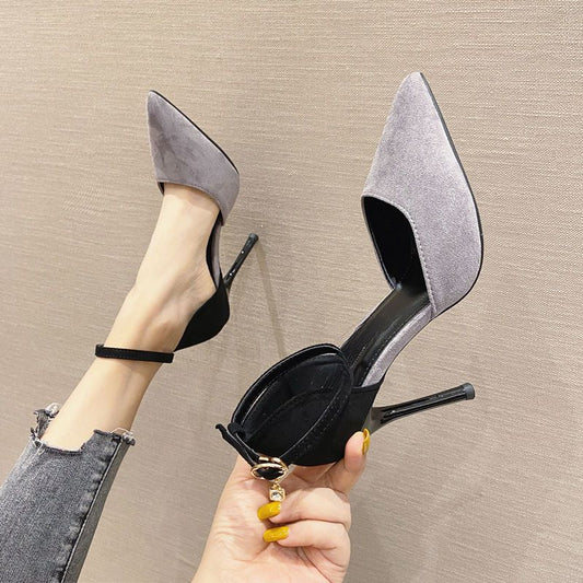 Pointed Toe Pumps Female French Teenage High Women's Shoes