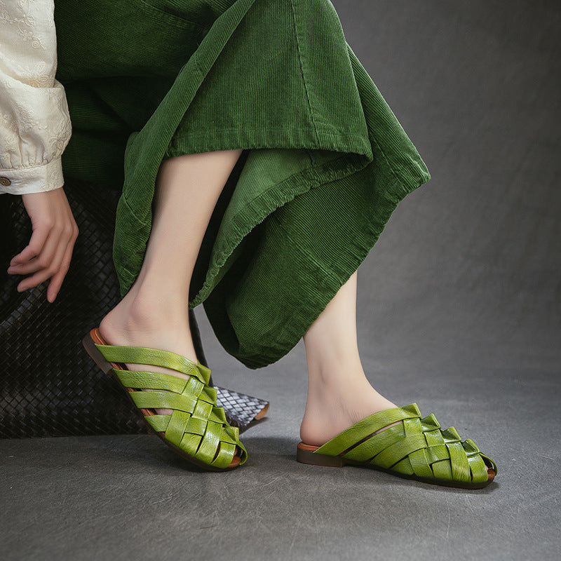 Woven Commute Minimalist Outer Wear Fashionable Slippers