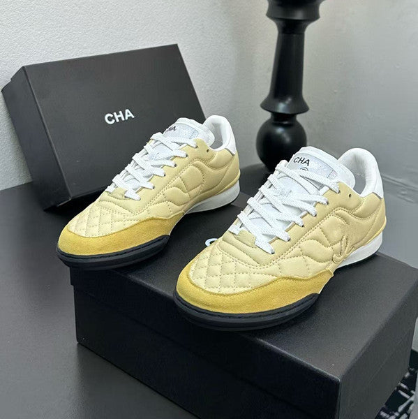 Classic Style Genuine Diamond Plaid German Training Lace Sneakers