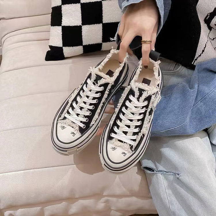 Women's Wu Reba Platform Inner Height Increasing Beggar Women's Casual Shoes