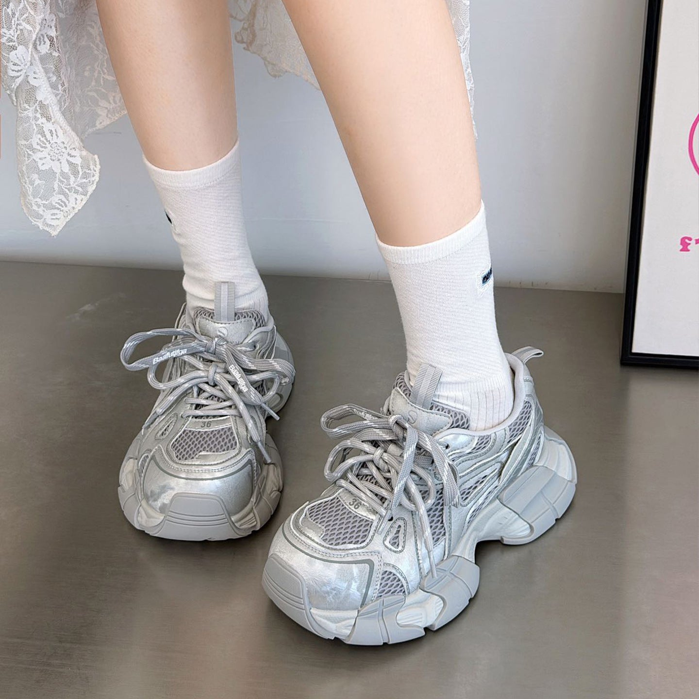 Women's Style Thick Bottom Octopus Fried Street Dad Comfortable Women's Sports Shoes