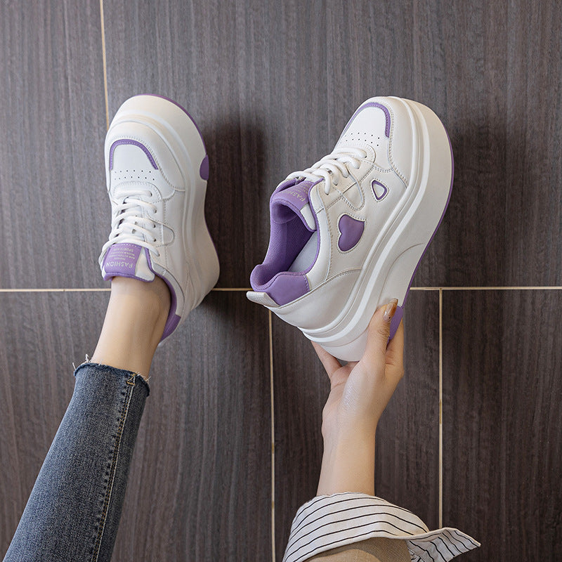 Women's & Men's Spring Platform Height Increasing Insole Korean Style Casual Shoes