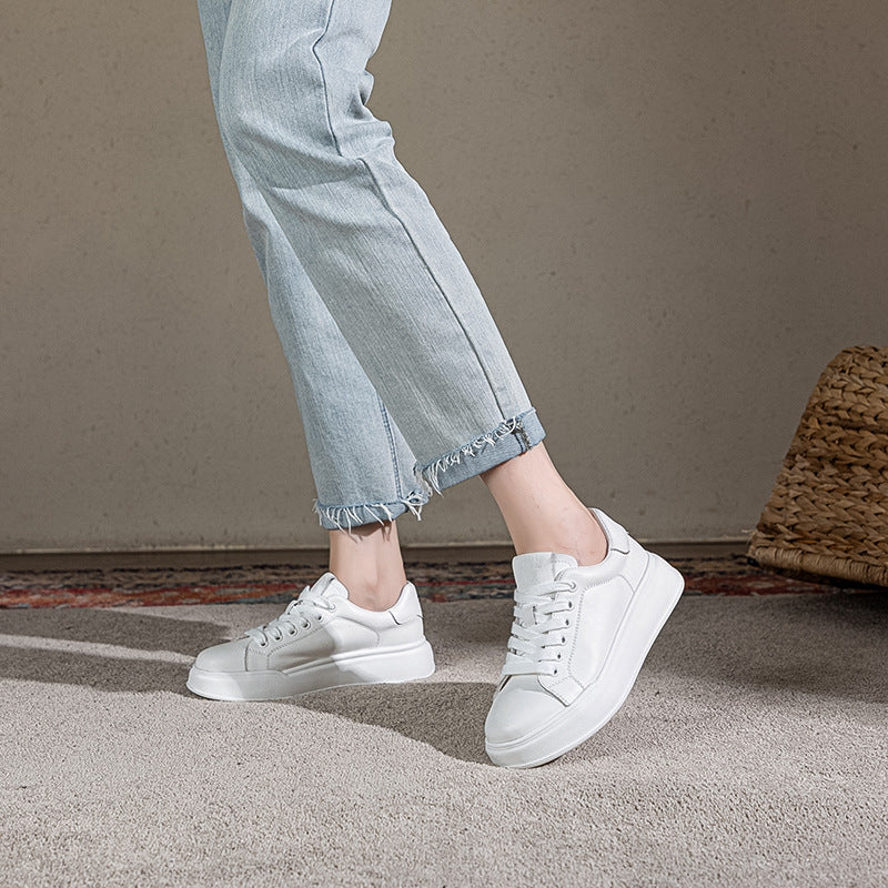 Women's Autumn White Inner Match Skirt Light Delicate Women's Casual Shoes