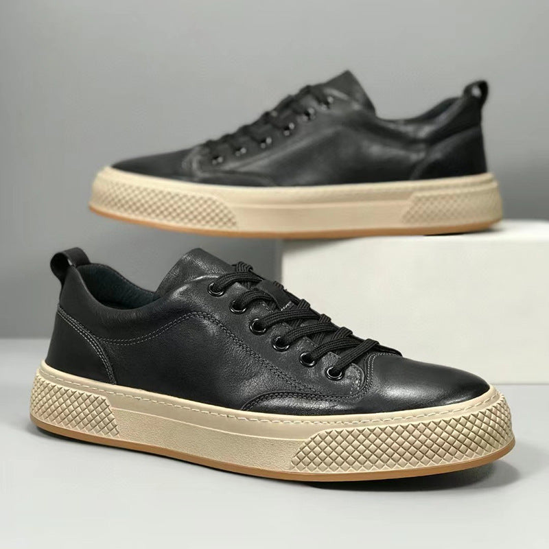 Men's Fashionable Autumn Genuine Breathable Green Top Sneakers