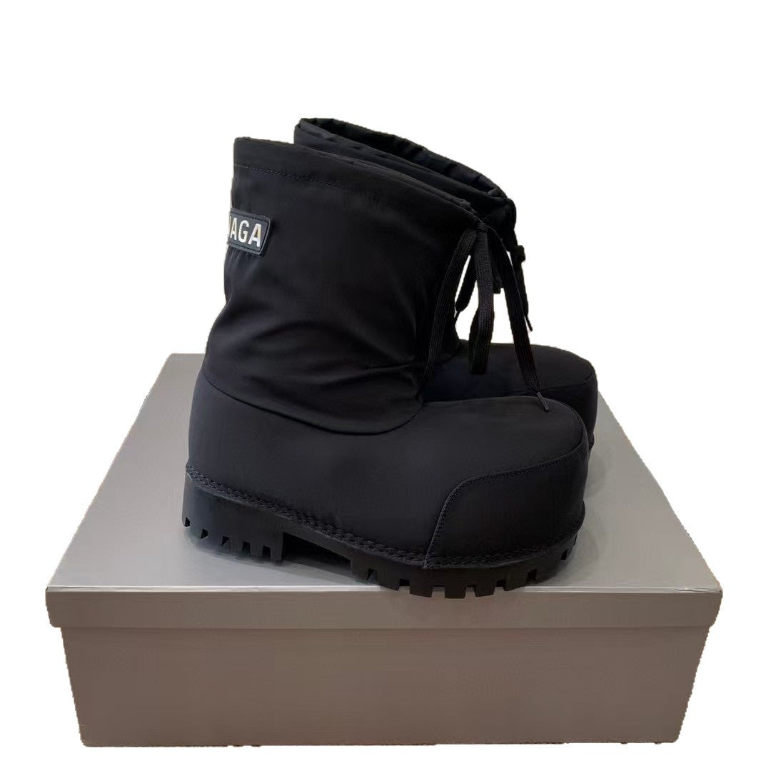 Women's Head Winter Waterproof Drawstring Thick Bottom Boots