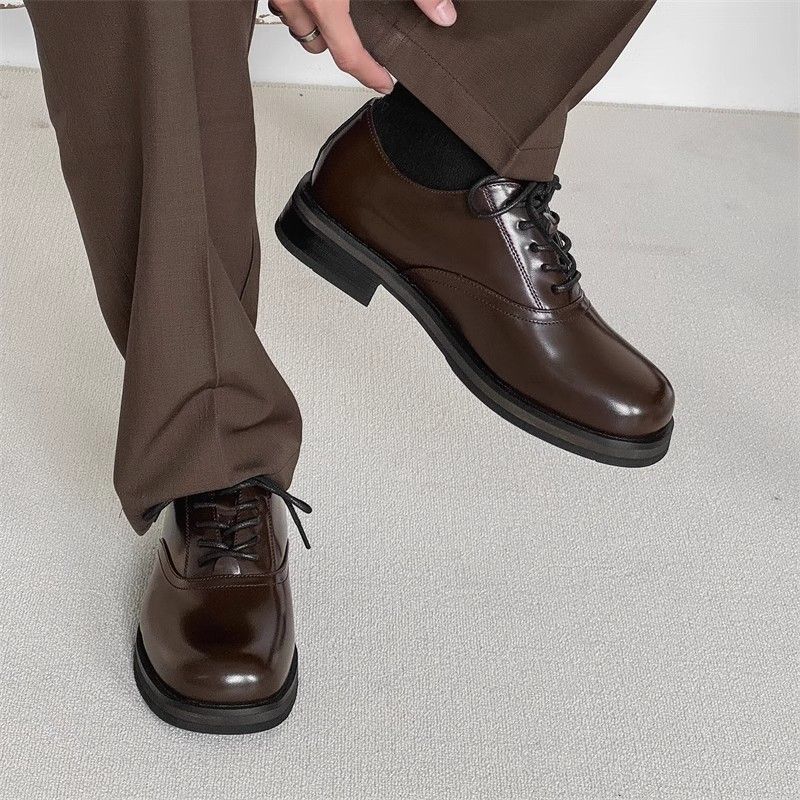 Women's & Men's Formal Wear Big Head Height Increasing Wedding Men's Business Leather Shoes