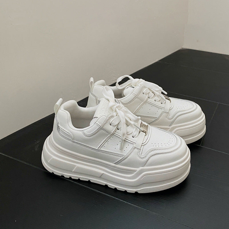 Women's Early Spring Raise The Bottom White Leisure Platform Women's Casual Shoes