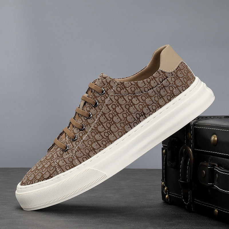 Men's British Style Breathable Cloth Slip-on Men's Canvas Shoes