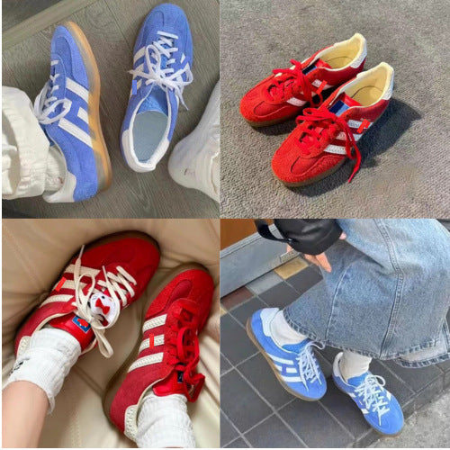 Retro Genuine German Training Blue Red Clover Versatile Casual Shoes