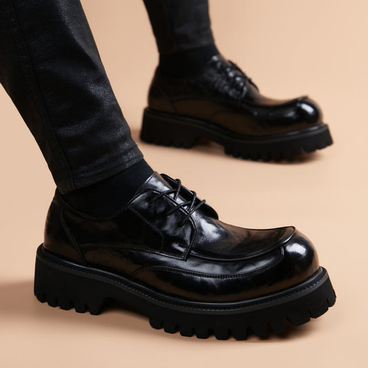 Men's Top Layer Cowhide Formal Wear British Commuter Trendy Bridegroom Leather Shoes