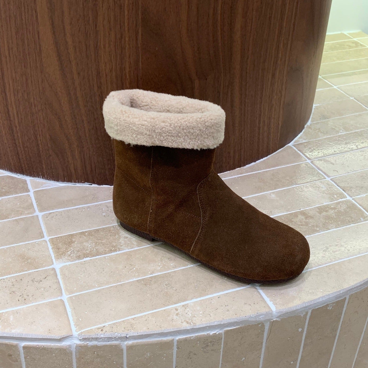 Women's Vintage Martin Korean Matte Big Toe Sleeve Women's Leather Boots
