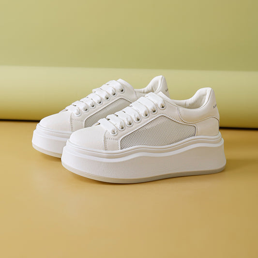 Women's Slimming Small Hidden White Commute Leisure Heels
