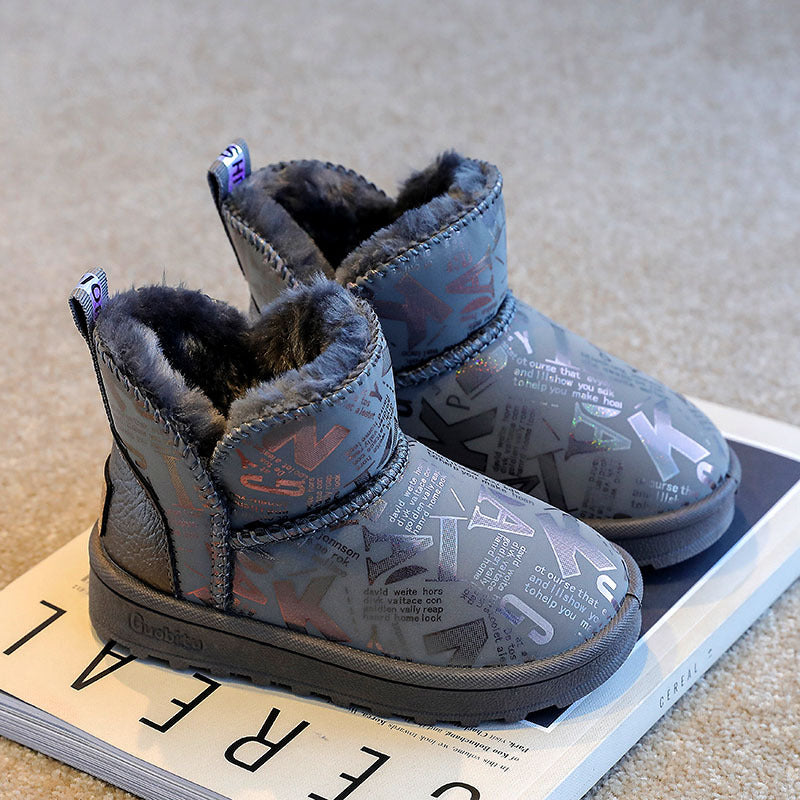 Children's Winter Fleece-lined Thickened Soft Bottom Boy's Boots