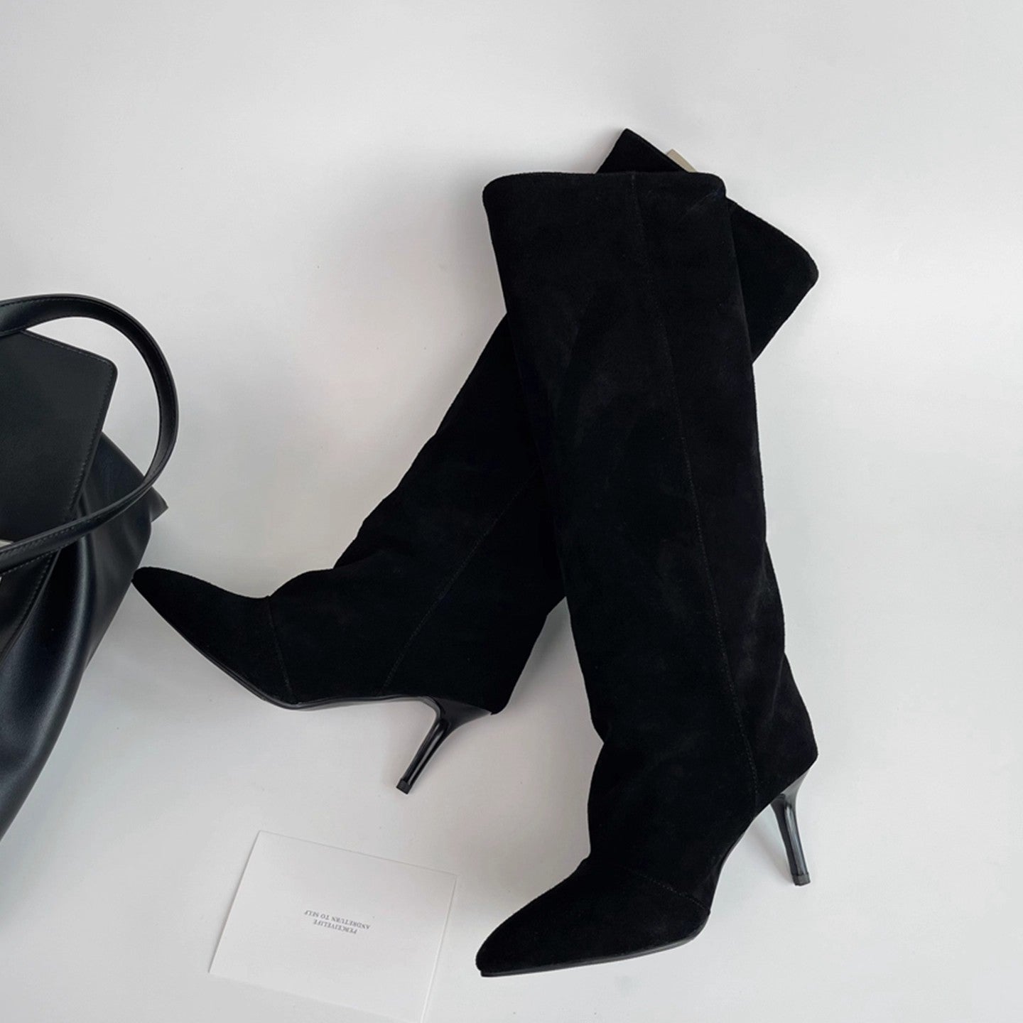 Women's Elegant Wide Slimming High-heel Below The Knee Women's Fashion Shoes
