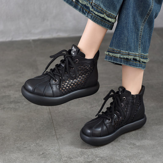 Fashion Retro Handmade Braided Short Roman Boots