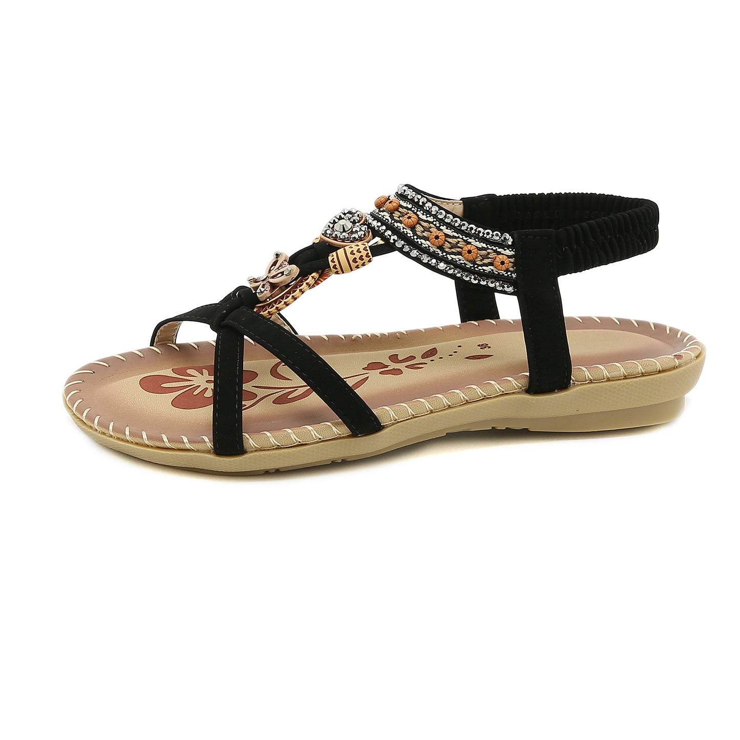 Bohemian Spring Large Size Flat Bottom Sandals