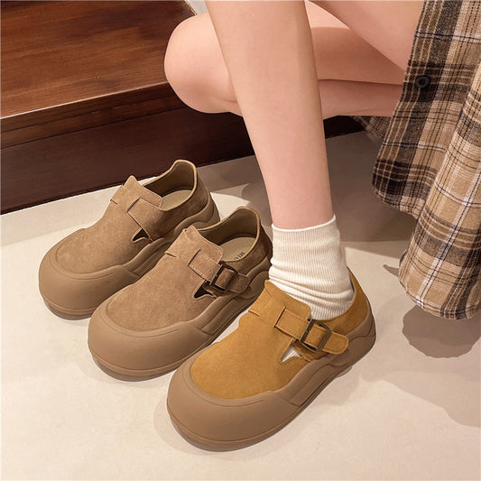 Women's Autumn Thick Bottom Velcro Pumps Height Casual Shoes