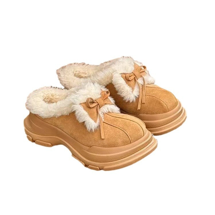 Women's Fur Integrated Platform Winter Plus Veet Thick Women's Shoes