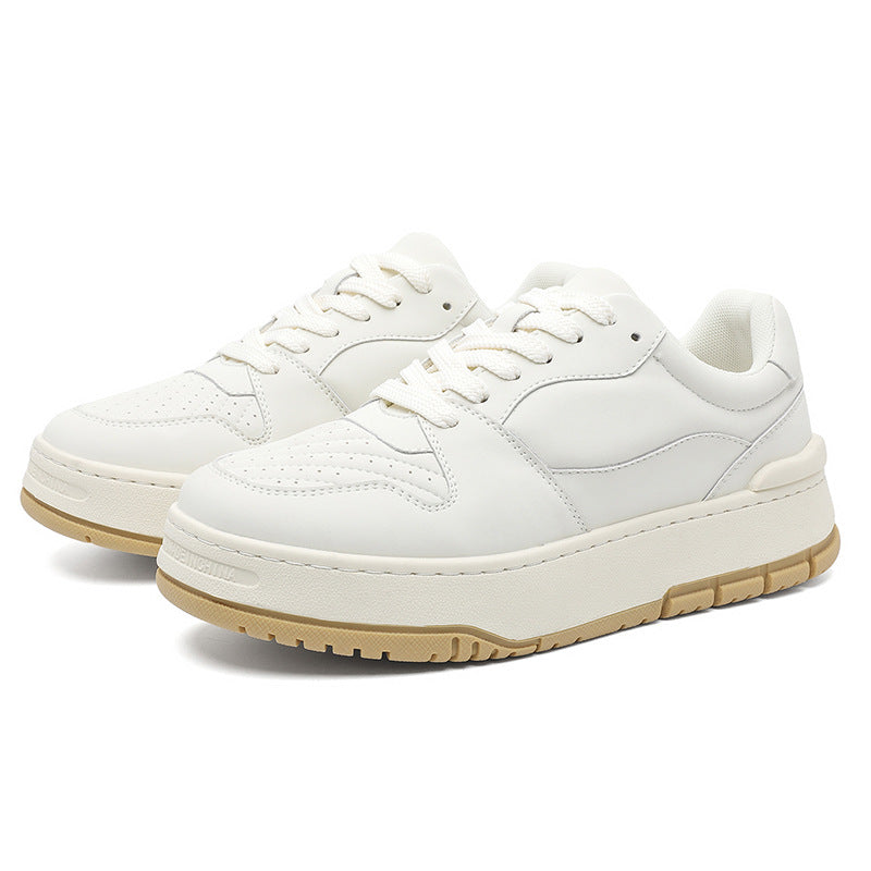Men's White Platform Sports Leisure Fashion Hight Men's Board Shoes