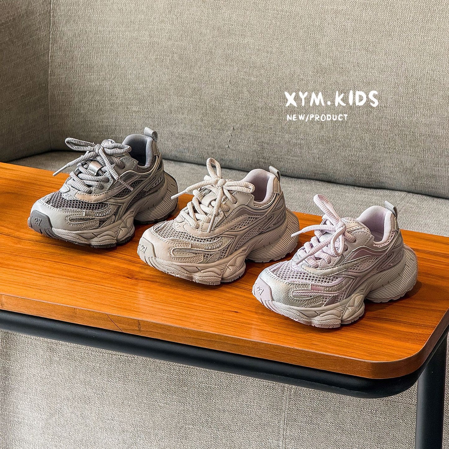 Children's Summer Trendy Fashion Stapler Lightweight Single Mesh Boys Children's Sports Shoes