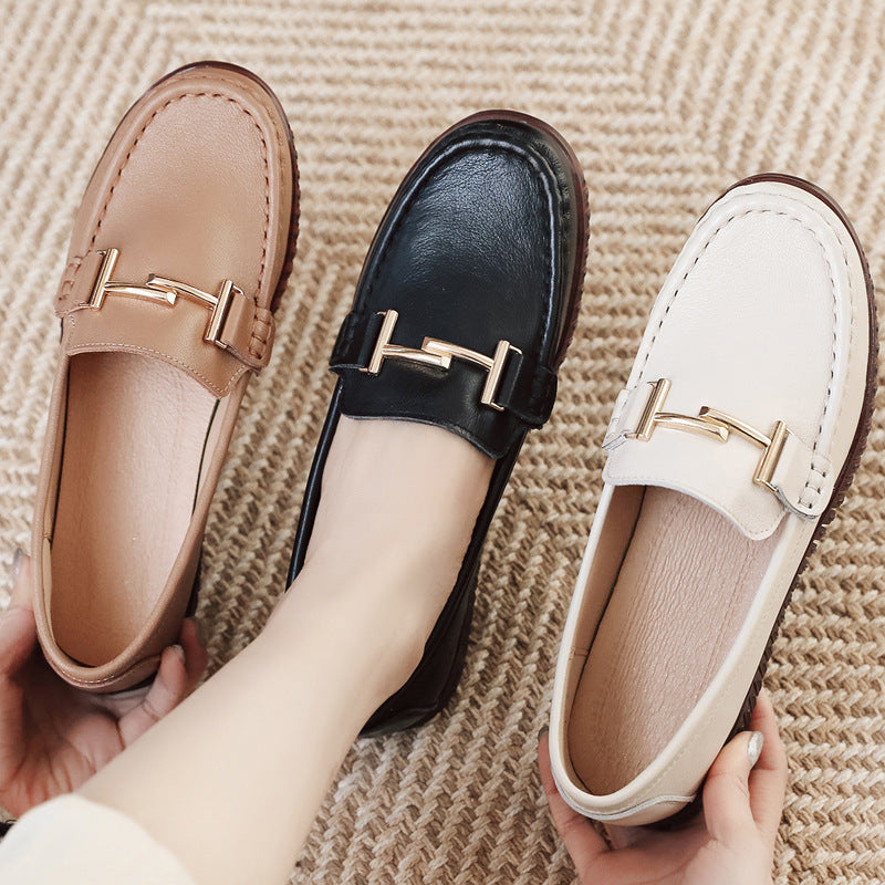 Women's Pumps Leisure Small Soft Bottom Slip-on Genuine Casual Shoes